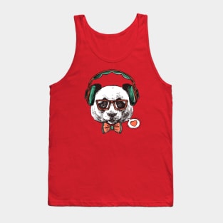 Hipster Panda Tank Top